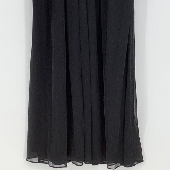 NEW! Alfred Sung Size 6 Chiffon Knit Cap Sleeve V-Neck Maxi Dress $231 msrp J3-3 - Picture 7 of 10